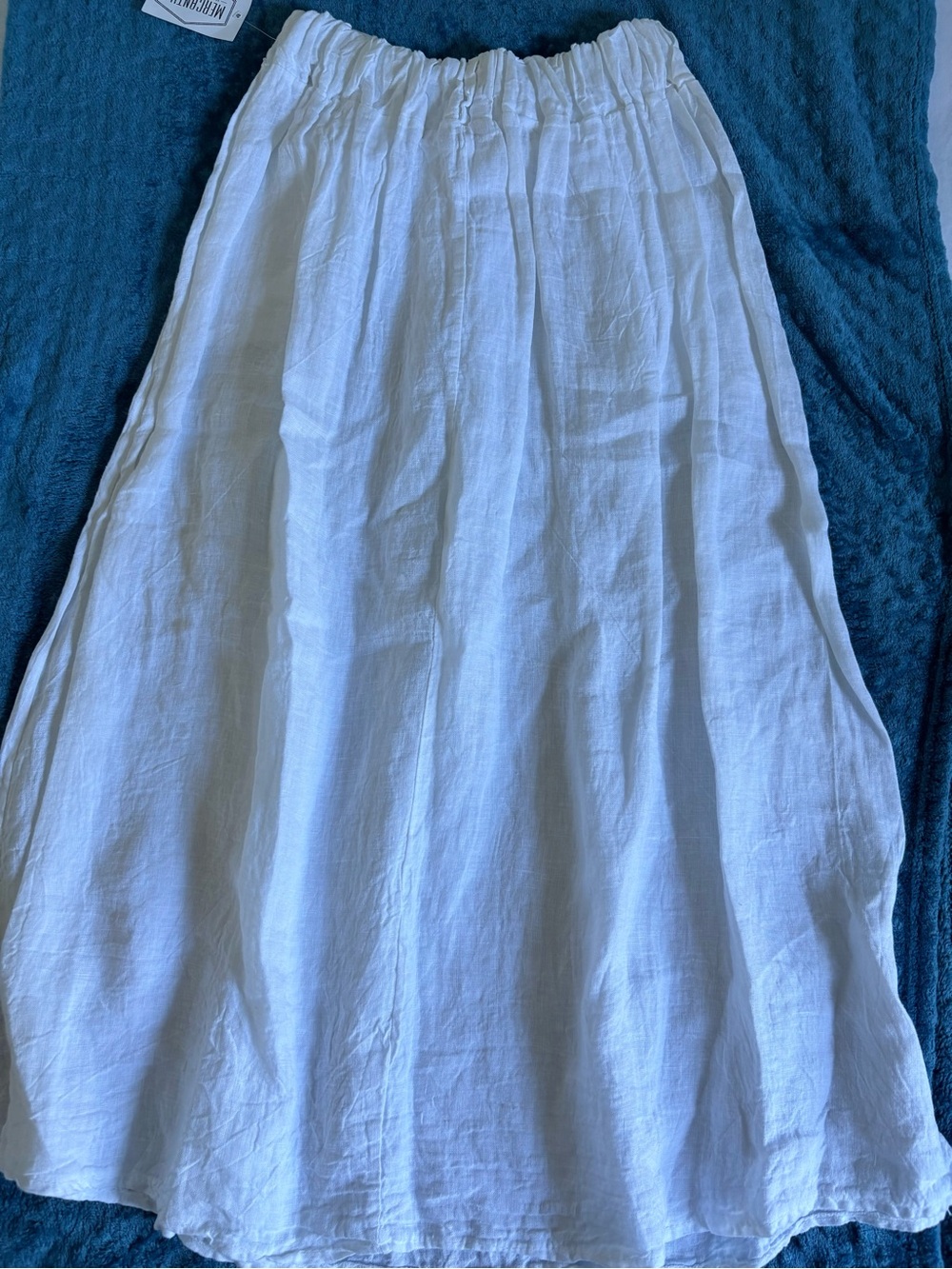 JS Millenium White Linen Maxi Skirt - Classic Summer Style - Picture 4 of 10